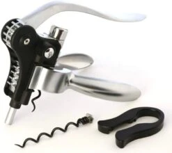 Merkloos Kurkentrekker De Luxe - Flessenopener - Wijnopener - Hoogwaardig Aluminium - 3 Delig - Geschenkdoos - Giftset - Cadeau -Skimask 1200x1070 3