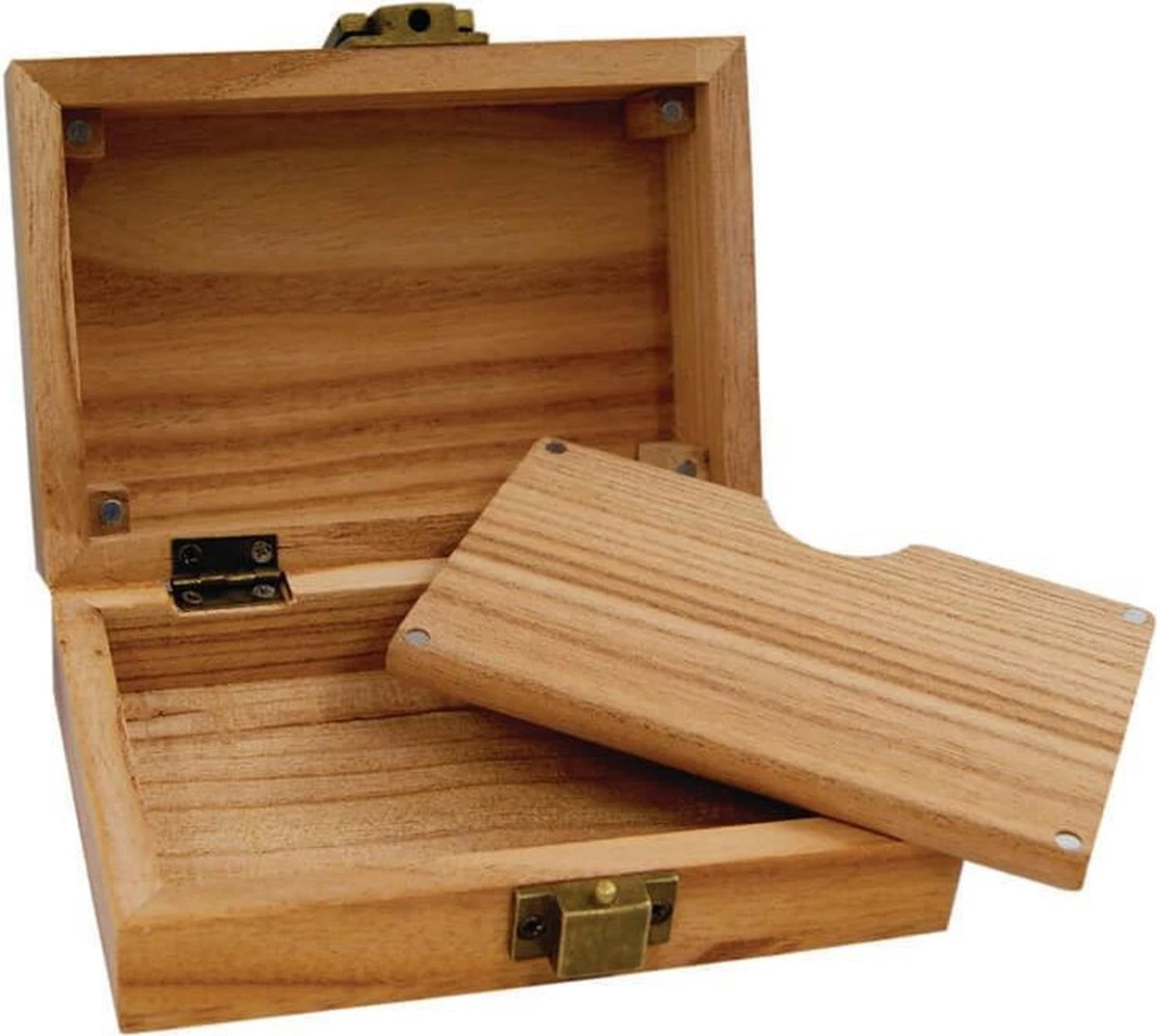 Raw - Houten Kistje - Houten Kistje Met Deksel - 12x9x6cm LxBxH 4 Raw - Houten Kistje - Houten Kistje Met Deksel - 12x9x6cm LxBxH - Afbeelding 2