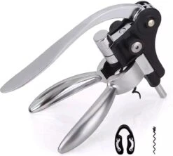 Merkloos Kurkentrekker De Luxe - Flessenopener - Wijnopener - Hoogwaardig Aluminium - 3 Delig - Geschenkdoos - Giftset - Cadeau -Skimask 1200x1078 1