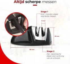 Aye Kitchen Messenset Met Blok - 17-Delig - Keukenmessen Incl. Koksmes - Messenslijper & Keukenschaar - Anti Kleeflaag -Skimask 1200x1082