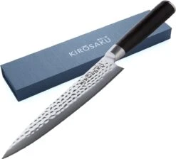 Kirosaku Premium Damascus Keukenmes - 20cm Lemmet Lengte Keukenmes - Damascus Mes Keukenmes Gemaakt Van 67 Lagen Japans Damascus Staal, Origineel Scherp Koksmes Professioneel Mes - Pakka Houten Handvat