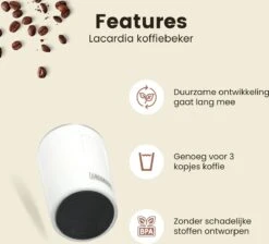 LaCardia Koffiebeker To Go Premium Wit – Thermosbeker – Theebeker – 380ML – Herbruikbaar 15 LaCardia Koffiebeker To Go Premium Wit – Thermosbeker – Theebeker – 380ML – Herbruikbaar -Skimask 1200x1088 7