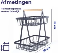 Fruitschaal Etagere 2 Lagen Voor Keuken - Large - 30x18x32 - Fruitmand Zwart Metaal - Keuken Organizer - Industrieel 11 Fruitschaal Etagere 2 Lagen Voor Keuken - Large - 30x18x32 - Fruitmand Zwart Metaal - Keuken Organizer - Industrieel -Skimask 1200x1090 8