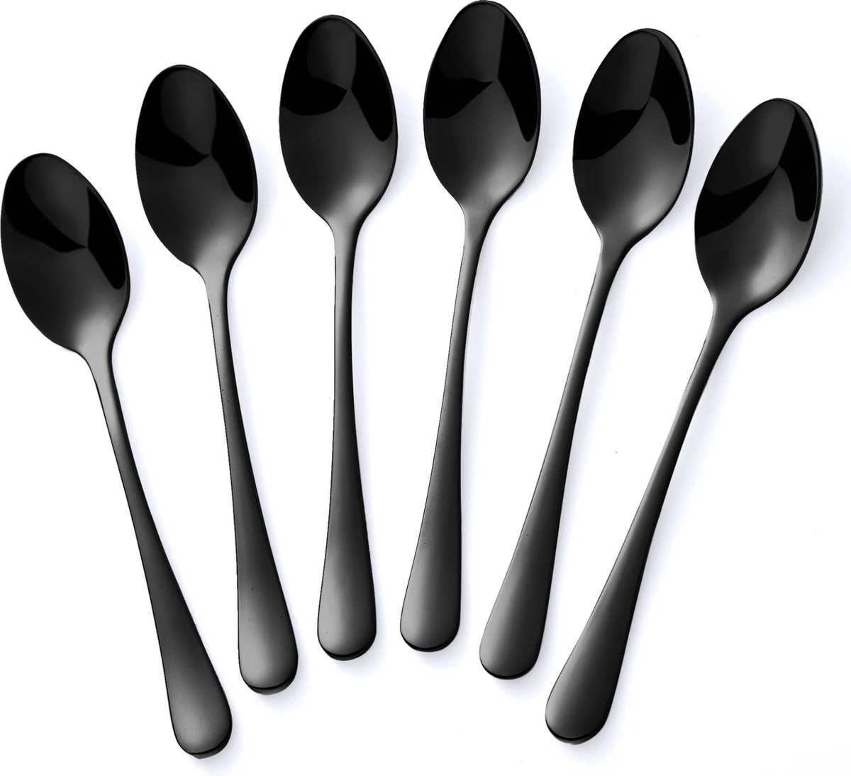 Alheco 6 Ovale Theelepels - 12.3cm - RVS Theelepeltjes - Zwart 3 Alheco 6 Ovale Theelepels - 12.3cm - RVS Theelepeltjes - Zwart