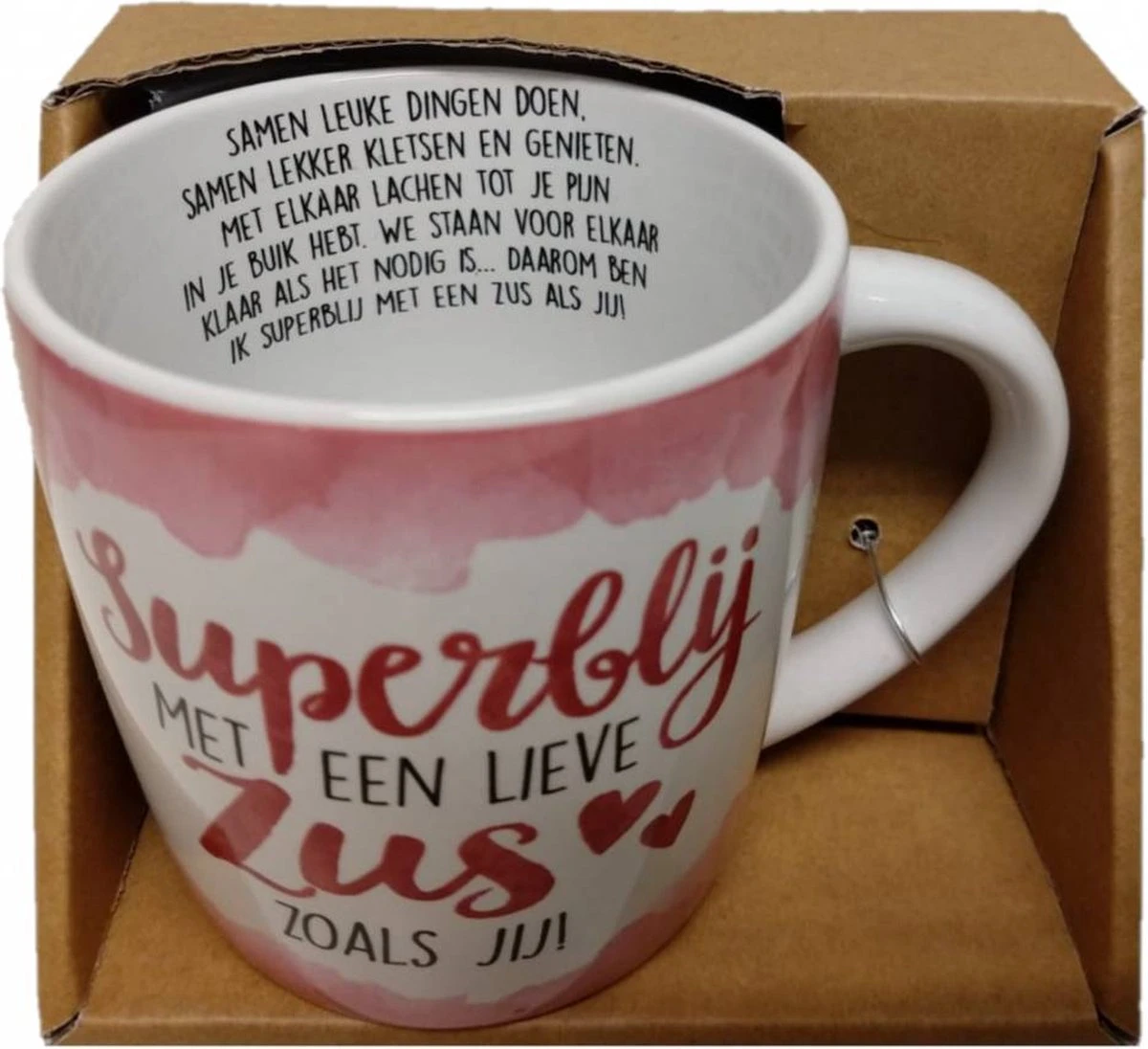 Enjoy Mok - Superblij Met Een Lieve Zus Zoals Jij - Met Binnentekst 4 Enjoy Mok - Superblij Met Een Lieve Zus Zoals Jij - Met Binnentekst - Afbeelding 2