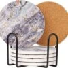 Castagnola Keramische Onderzetters Met Houder – Onderzetters Voor Glazen – Onderzetters Design – Onderzettersset – Drink Onderzetters – Keramisch – Kurk – Set Van 6 – Grijs/Goud 1 Castagnola Keramische Onderzetters Met Houder – Onderzetters Voor Glazen – Onderzetters Design – Onderzettersset – Drink Onderzetters – Keramisch – Kurk – Set Van 6 – Grijs/Goud -Skimask 1200x1096 8