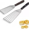 Merkloos Visspatel ( Vis Spatel) RVS Met Houten Handvat Flexibele Keuken Barbecue Spatel -Skimask 1200x1097 11