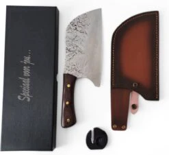 T&M Knives Hakmes Professioneel - Vlijmscherp Slagersmes Van RVS - 30CM Fantastisch Koksmes Japans - Stalen Hakbijl Is Incl. Cover