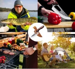 Qijieda Koksmes - Vleesmes- Keukenmes Van Hoogwaardig Staal - Handgesmeden Japans Mes - Bbq Mes -Skimask 1200x1102