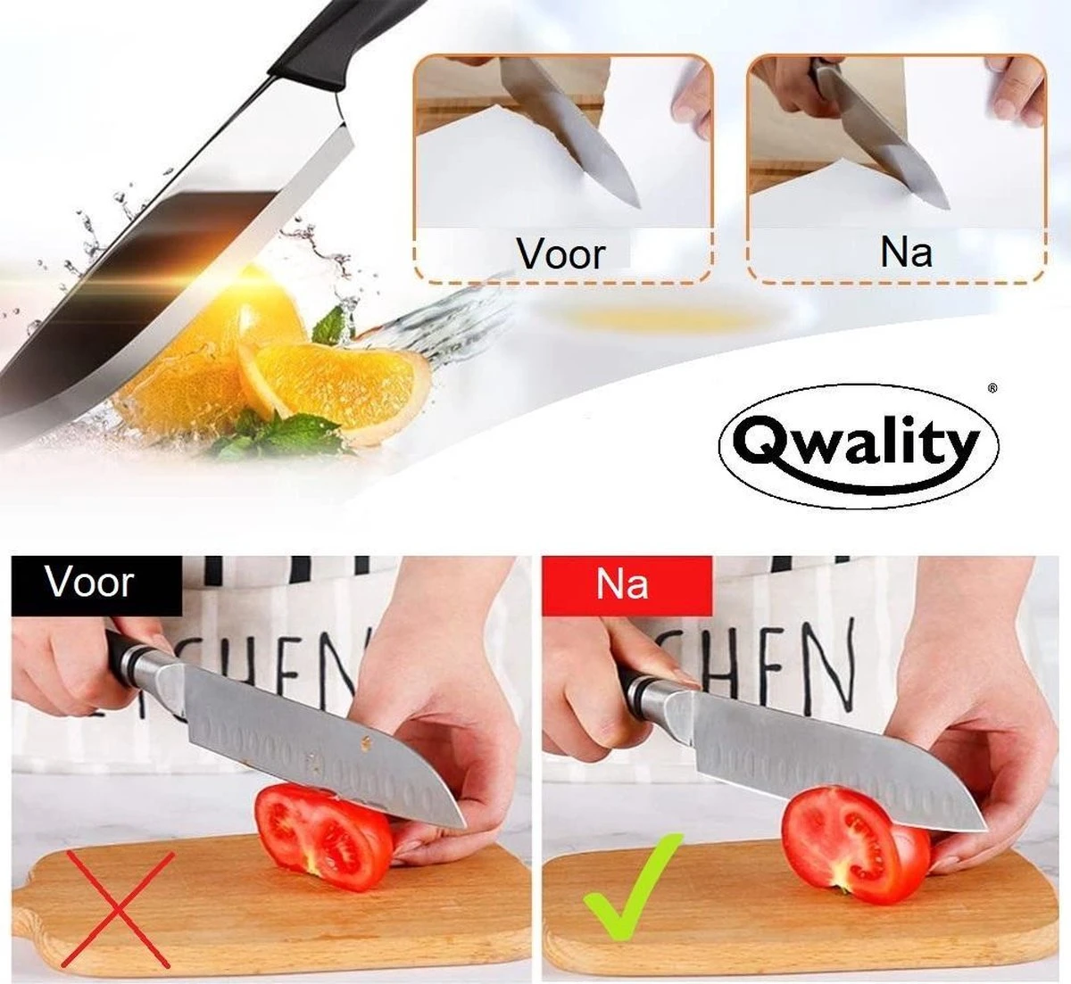 Messenslijper – Doortrekslijper Set - Messen En Scharen Slijpen - Scharenslijper - 4-in-1 – INCLUSIEF 2x Snijbestendige Handschoen - Qwality 6 Messenslijper – Doortrekslijper Set - Messen En Scharen Slijpen - Scharenslijper - 4-in-1 – INCLUSIEF 2x Snijbestendige Handschoen - Qwality - Afbeelding 4