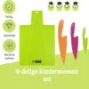 Kindermessen Set – 8 Delig - Kindvriendelijke Messen – Messenset Voor Kinderen – Kindermes - Gekleurde Kindermessen - Koken Met Kinderen - Kindermessen Set Met Snijplank – Uitsteekvormpjes 1 Kindermessen Set – 8 Delig - Kindvriendelijke Messen – Messenset Voor Kinderen – Kindermes - Gekleurde Kindermessen - Koken Met Kinderen - Kindermessen Set Met Snijplank – Uitsteekvormpjes -Skimask 1200x1110