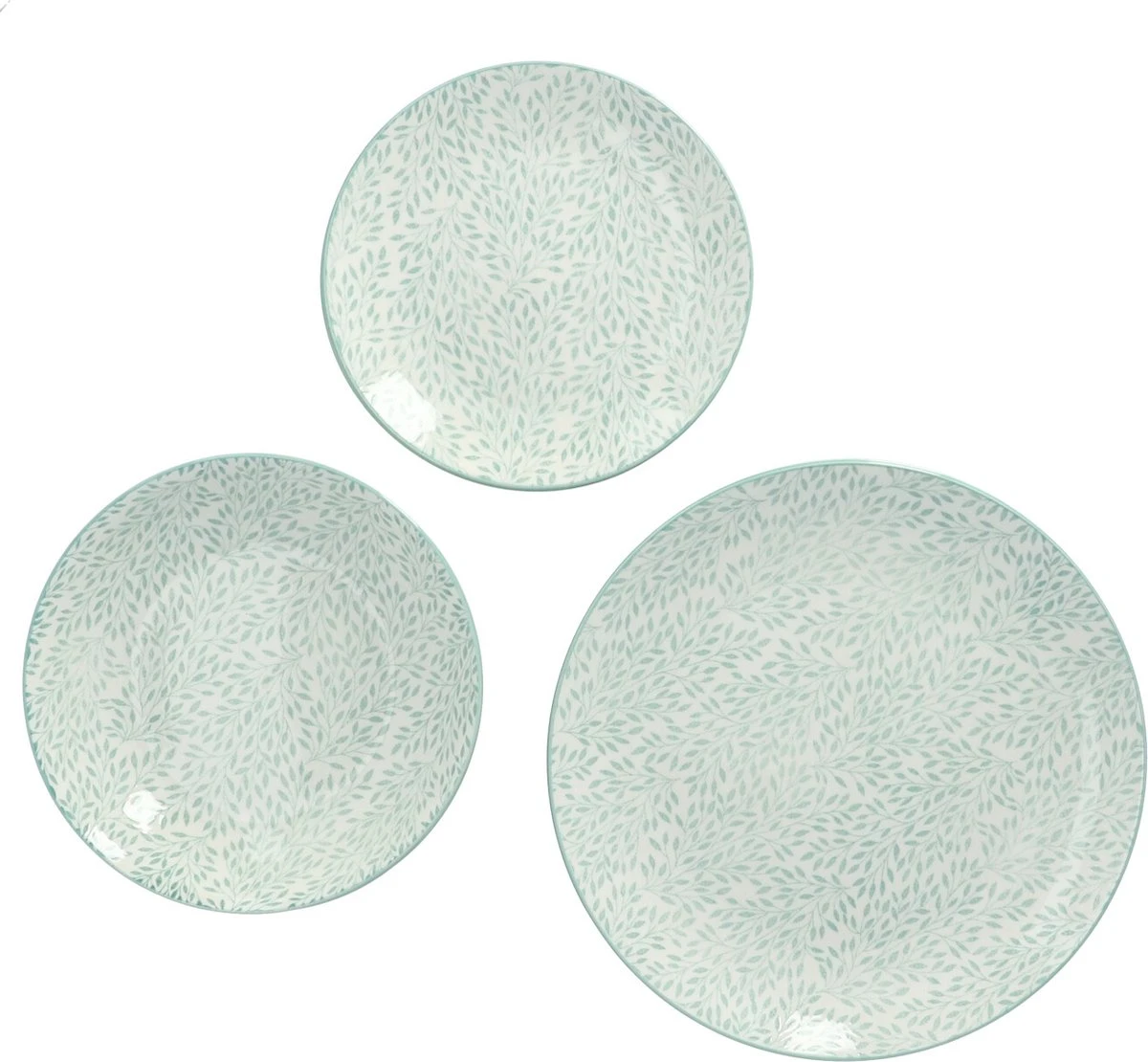 4goodz Jasmijn Groen 18-delig Servies Porselein 6 Persoons 12 4goodz Jasmijn Groen 18-delig Servies Porselein 6 Persoons - Afbeelding 10