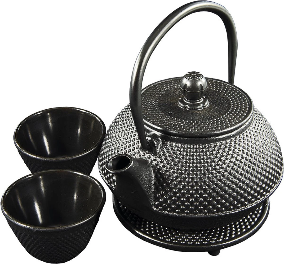 SakuraTea - Theepot Set - 4-delig - Gietijzer - Zwart - 0.8L - 2 Kopjes (100ml) 7 SakuraTea - Theepot Set - 4-delig - Gietijzer - Zwart - 0.8L - 2 Kopjes (100ml) - Afbeelding 5