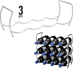 Excellent Houseware Wijnrek - 42 Cm Breed - Stapelbaar - 12 Flessen 11 Excellent Houseware Wijnrek - 42 Cm Breed - Stapelbaar - 12 Flessen -Skimask 1200x1113 9