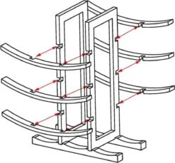 Q-Living Wijnrek - Wijnrek Design - Flessenrek - Wijnfleshouder - Wijnflessenrek - Zwart Bamboe - 12 Flessen 8 Q-Living Wijnrek - Wijnrek Design - Flessenrek - Wijnfleshouder - Wijnflessenrek - Zwart Bamboe - 12 Flessen -Skimask 1200x1114 5