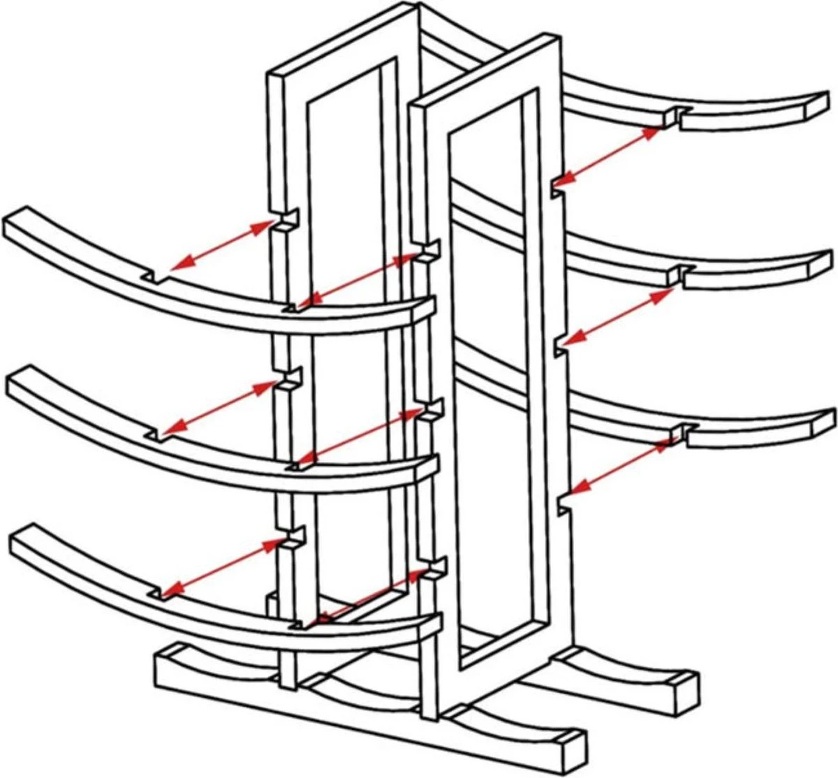 Q-Living Wijnrek - Wijnrek Design - Flessenrek - Wijnfleshouder - Wijnflessenrek - Zwart Bamboe - 12 Flessen 4 Q-Living Wijnrek - Wijnrek Design - Flessenrek - Wijnfleshouder - Wijnflessenrek - Zwart Bamboe - 12 Flessen - Afbeelding 2