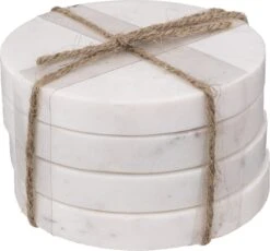 Secret De Gourmet Onderzetters Voor Glazen - 8 Stuks - Marmer - Wit -Skimask 1200x1116 19