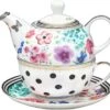 Melli Mello Luxe Theepot En Theemok 2-in-1 - Incl Schoteltje - Porselein - 600ml - High Tea Set - Tea For One - 14x15x15cm -Skimask 1200x1117 8