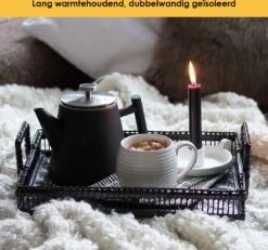 Silberthal - Theepot Met Filter - 1 L - RVS Dubbelwandig - Zwart - Cadeau -Skimask 1200x1123 10