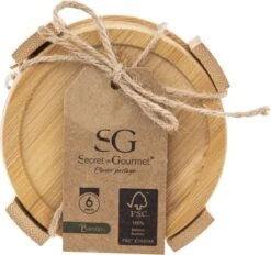 Set Van 6x Ronde Onderzetters Voor Glazen D10 Cm Bamboe -Skimask 1200x1125 19