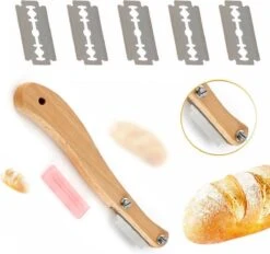Merkloos Premium Deegmesje - Broodmesje - Lame - Baguette Snijder - Brood Bak Accessoires - Snijgereedschap - 5 Messen -Skimask 1200x1127 2