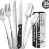 Achaté Bestekset 6 Persoons - 36-delig - RVS - Lepels, Messen, Vorken En Steakmessen - Hoogwaardige Kwaliteit - Vaatwasser Bestendig - Zilver -Skimask 1200x1127 3