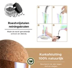 Luxwine - Decanteer Karaf Wijn - Wijnkaraf - 1.45L - Incl. Kurk - Incl. 1000 Schoonmaakparels - Decanter - Decanteer Karaf - Wijnkaraf - Wijn Decanteerder - Wijn Accessoires - Kerstcadeau -Skimask 1200x1128 1