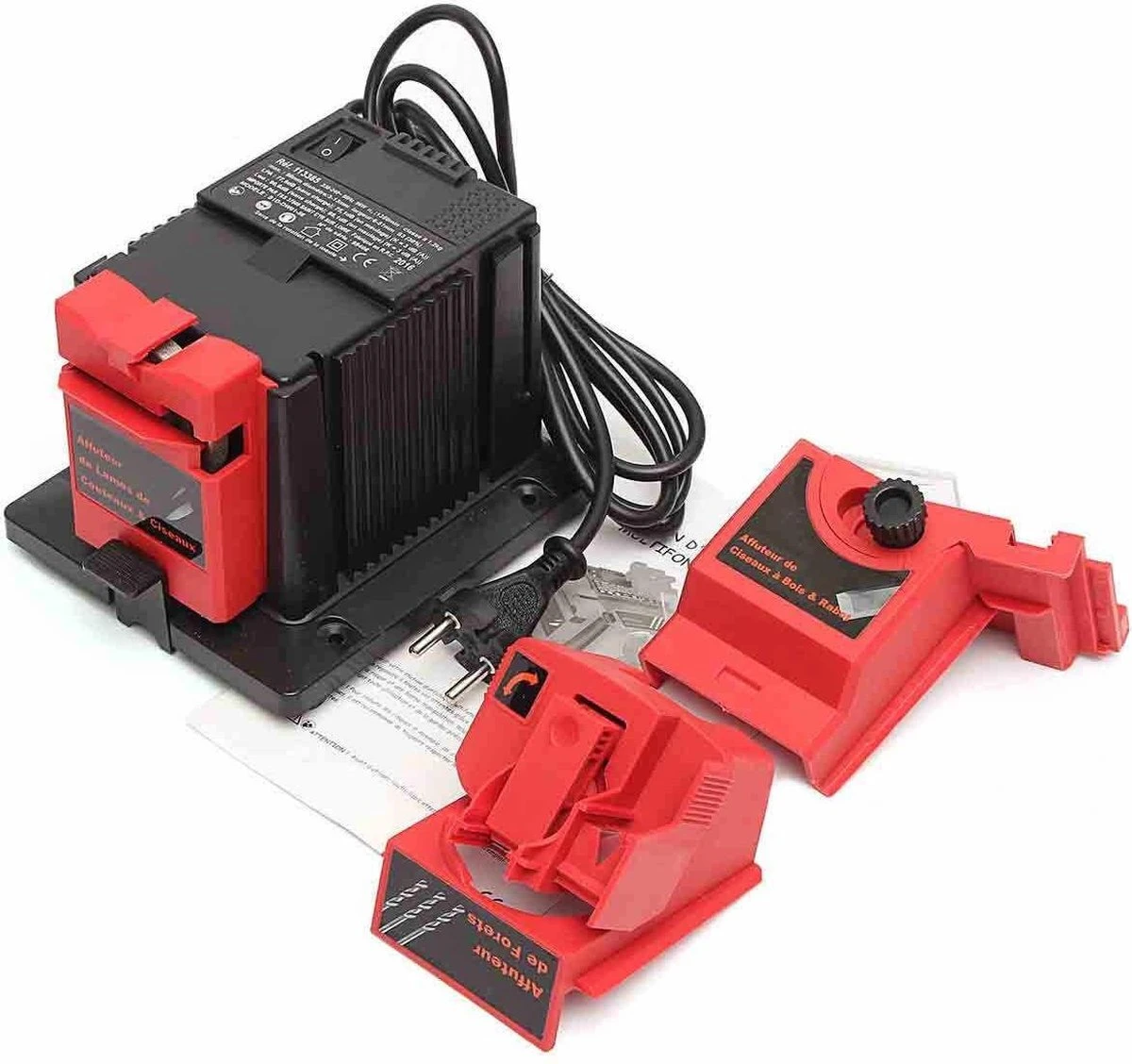 ALLEEN FRANS VERTALING- Messenslijper - Elektrische Multislijper - Multislijper -Tafelslijpmachine-3-in-1 Professionele Messenslijper | Elektrisch | Doortrekslijper | Slijpen Van Messen, Scharen En Boren -Aanzetstaal 4 ALLEEN FRANS VERTALING- Messenslijper - Elektrische Multislijper - Multislijper -Tafelslijpmachine-3-in-1 Professionele Messenslijper | Elektrisch | Doortrekslijper | Slijpen Van Messen, Scharen En Boren -Aanzetstaal - Afbeelding 2