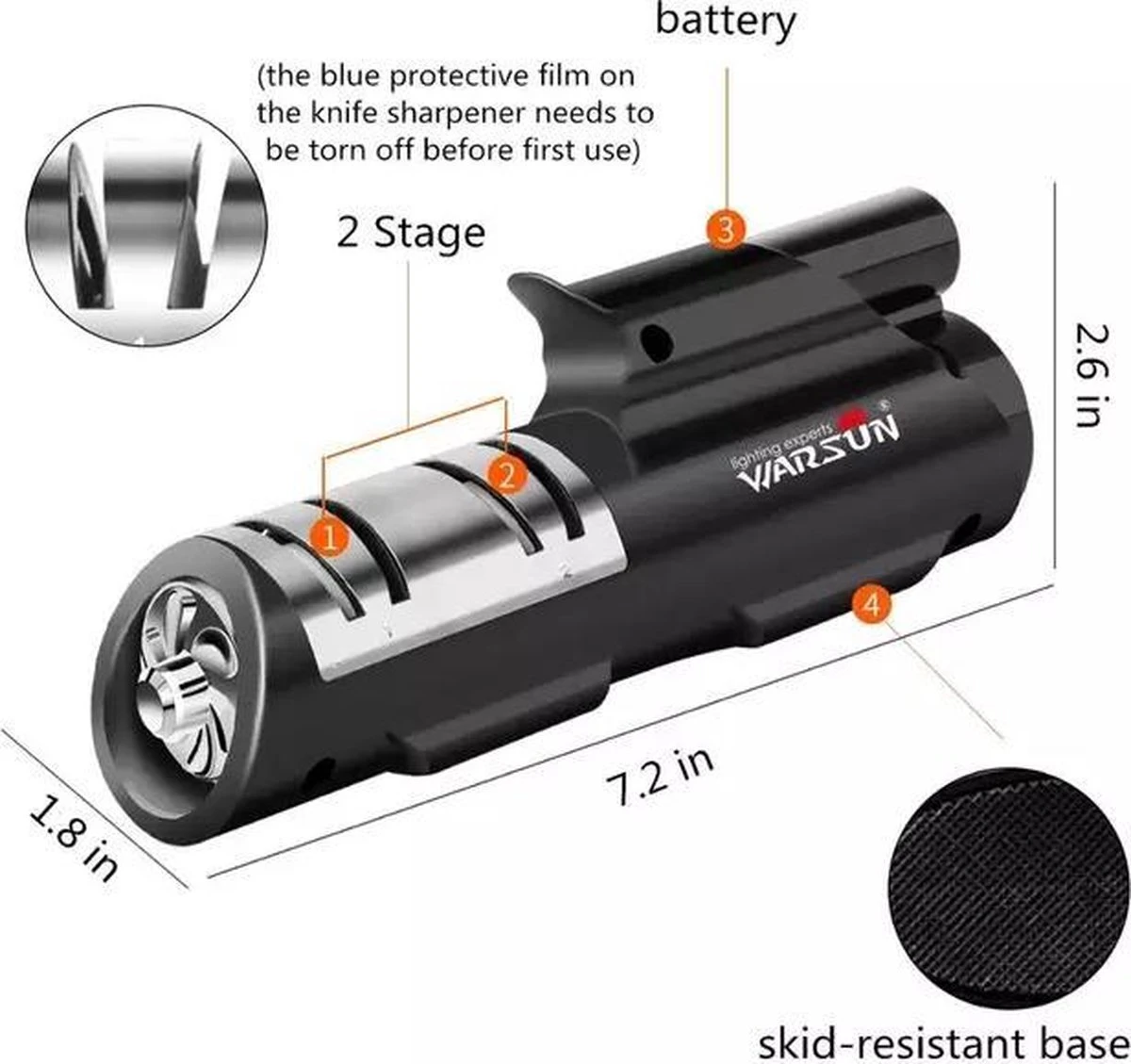 RPD Messenslijper - Messenslijper Elektrisch - Draadloze Messenslijper - Roest Vrij Staal - Professionele Messenslijper - Anti Slip 6 RPD Messenslijper - Messenslijper Elektrisch - Draadloze Messenslijper - Roest Vrij Staal - Professionele Messenslijper - Anti Slip - Afbeelding 4