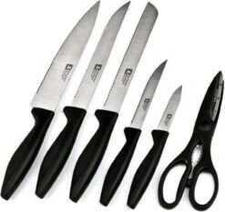 Richardson Sheffield Laser Cuisine Houten Messenblok 6-delig Zwart -Skimask 1200x1131