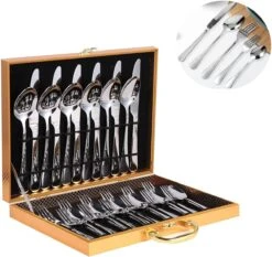 Grandlux Bestekset 6 Persoons 30-delig - Zilver Bestek - Messen, Vorken, Lepels - Cutlery Set - RVS 17 Grandlux Bestekset 6 Persoons 30-delig - Zilver Bestek - Messen, Vorken, Lepels - Cutlery Set - RVS -Skimask 1200x1132 3