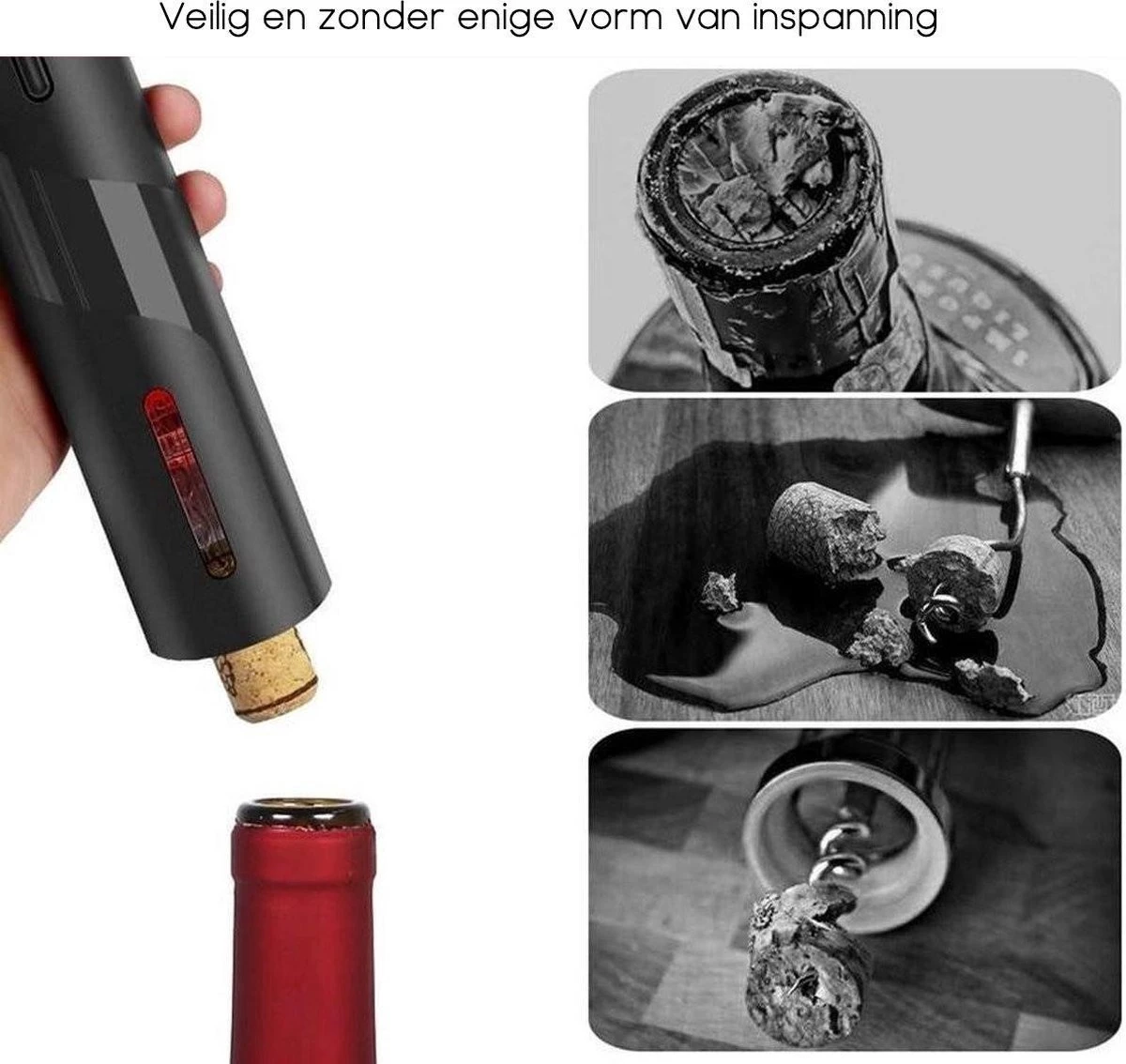 Elektrische Kurkentrekker Oplaadbaar - Wijnset - Wijn Accessoires 8 Elektrische Kurkentrekker Oplaadbaar - Wijnset - Wijn Accessoires - Afbeelding 6