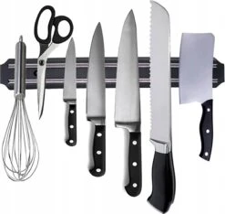 IGOODS Magnetische Messenhouder Van 33 Cm Met Een Draagvermogen Van Maximaal 6 Kg - Voor Messen - Gebruiksvoorwerpen En Gereedschappen - Extra Sterke Magneet