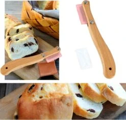 Merkloos Premium Deegmesje - Broodmesje - Lame - Baguette Snijder - Brood Bak Accessoires - Snijgereedschap - 5 Messen -Skimask 1200x1135 3