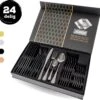 LaCardia Bestekset Glans Zwart – 24-delig Bestek – 6 Persoons – Bestek Zwart Voor 6 Personen 2 LaCardia Bestekset Glans Zwart – 24-delig Bestek – 6 Persoons – Bestek Zwart Voor 6 Personen -Skimask 1200x1139 6