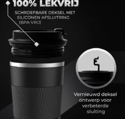 Volcan RVS Koffiebeker To Go Met Sleeve - Thermosbeker - Theebeker - Coffee - Zwart 14 Volcan RVS Koffiebeker To Go Met Sleeve - Thermosbeker - Theebeker - Coffee - Zwart -Skimask 1200x1142 14
