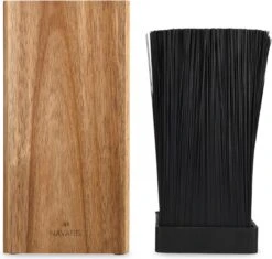 Navaris Universeel Messenblok Zonder Messen - Messenhouder Van Acaciahout - Houten Messenblok - Geschikt Voor Alle Maten Keukenmessen En Koksmessen -Skimask 1200x1142