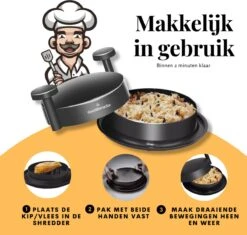 Good Lifehacks Chicken Shredder - Keukengerei - Keukensnijder - Keukenmolen - Vleesshredder - Vlees Snijder - Vleesklauwen -Skimask 1200x1143 1
