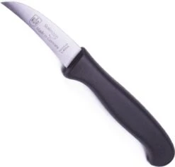 RÖR Solingen Schilmesje Krom / Gebogen - Kunststof Handvat - RVS Lemmet - Zwart