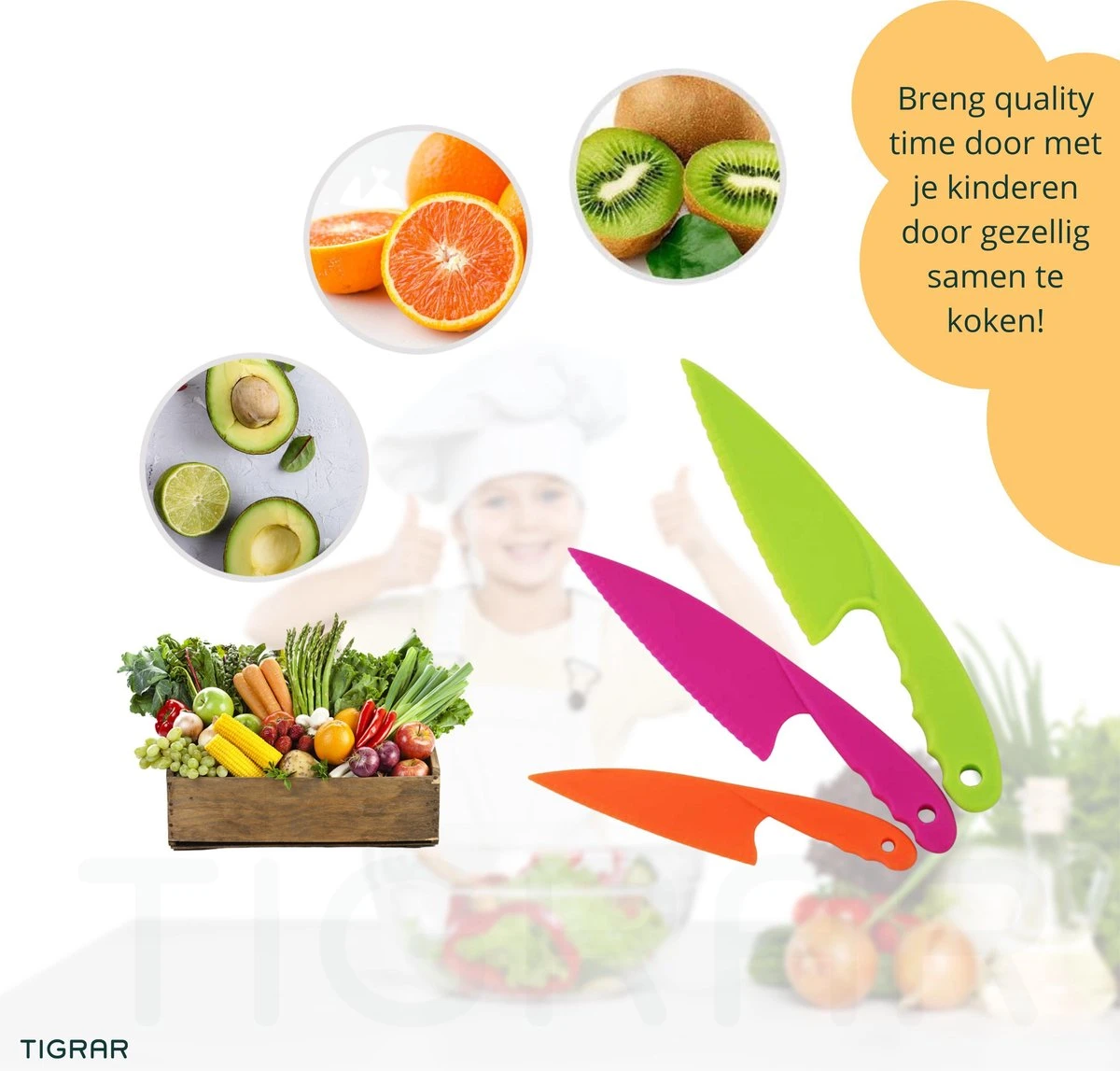 Kindermes - Kunststof Kindermessen Set Voor Kinderen - 6 Delig Messenset 4 Kindermes - Kunststof Kindermessen Set Voor Kinderen - 6 Delig Messenset - Afbeelding 2