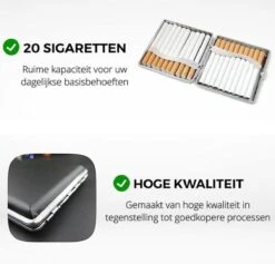 EYSLife Sigaretten Doosje + Aansteker Hoesje - Met Veerkrachige Houders - 20 Sigaretten - Leder - Extra Stevig - Roestvrij - Sigarettenhouder - Box / Opbergdoosje 12 EYSLife Sigaretten Doosje + Aansteker Hoesje - Met Veerkrachige Houders - 20 Sigaretten - Leder - Extra Stevig - Roestvrij - Sigarettenhouder - Box / Opbergdoosje -Skimask 1200x1151 31