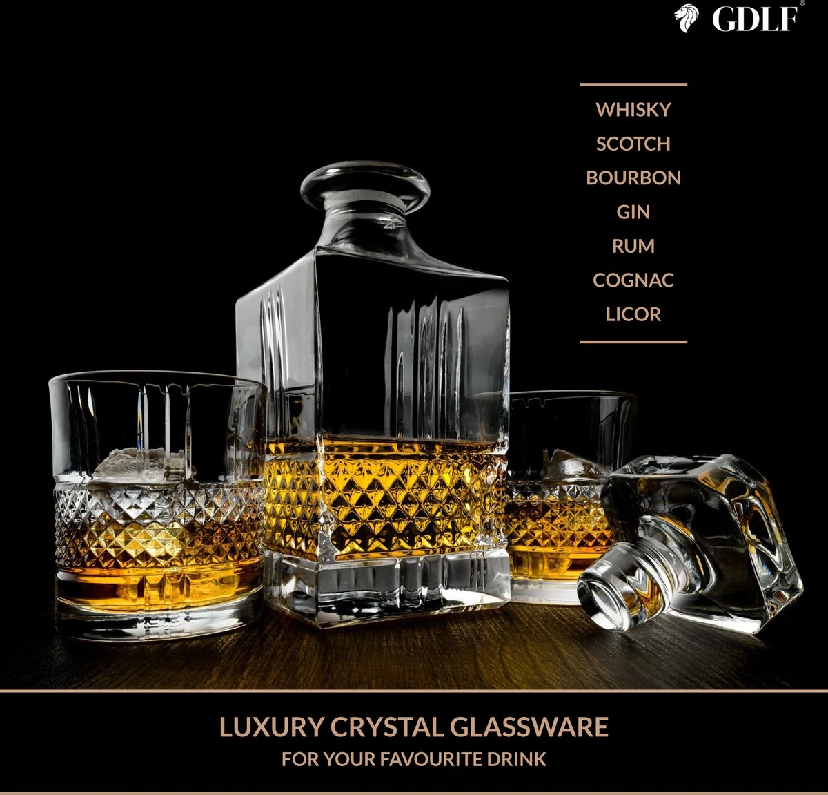 GDLF® Kristal Whiskey Karaf Superior - Whiskey Set - Decanteer Karaf - Made In Europa - Peaky Blinders - Kristallen Karaf Voor Whiskey, Gin, Wodka, Likeur, Wijn & Rum - 800 ML - Kado Man - Cadeau Voor Man & Vrouw 7 GDLF® Kristal Whiskey Karaf Superior - Whiskey Set - Decanteer Karaf - Made In Europa - Peaky Blinders - Kristallen Karaf Voor Whiskey, Gin, Wodka, Likeur, Wijn & Rum - 800 ML - Kado Man - Cadeau Voor Man & Vrouw - Afbeelding 5