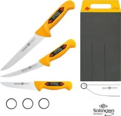 Eikaso Solingen Professionele Messenset - Slagersmes - Universeelmes - Uitbeenmes - Geel - RVS - 3 Delig 12 Eikaso Solingen Professionele Messenset - Slagersmes - Universeelmes - Uitbeenmes - Geel - RVS - 3 Delig -Skimask 1200x1153
