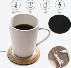 Merkloos Cup Warmer Met USB Aansluiting - Geschikt Voor Bekers En Glazen - Mok Warmer - Houd Uw Drinken Ca. 70℃ - Verwarmende Onderzetter - Thuiswerken – Relatiegeschenk - Kopjeswarmer - Mug Warmer - Onderzetter – Koffie Warmer – Thee Warmer – -Skimask 1200x1154 8