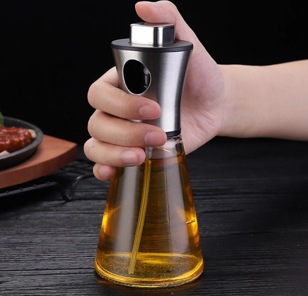 Olijfolie Sprayer – Olijfolie Verstuiver – Olijfolie Spray – Oliespray – Navulbaar – Inclusief Passende Trechter – 200ml 7 Olijfolie Sprayer – Olijfolie Verstuiver – Olijfolie Spray – Oliespray – Navulbaar – Inclusief Passende Trechter – 200ml - Afbeelding 5