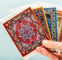 Invotis Perzisch Tapijt Onderzetters (Set Van 4) -Skimask 1200x1156 20