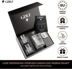 GDLF® Whiskey Set Superior Met Kristal Decanteer Karaf - Incl. 2 Kristallen Whiskey Glazen, Whiskey Karaf En Luxe Geschenkdoos - Hoogwaardig Kristal - Made In Europe - Whisky Karaf & 2 Whisky Glazen - Cadeau Voor Man & Vrouw 16 GDLF® Whiskey Set Superior Met Kristal Decanteer Karaf - Incl. 2 Kristallen Whiskey Glazen, Whiskey Karaf En Luxe Geschenkdoos - Hoogwaardig Kristal - Made In Europe - Whisky Karaf & 2 Whisky Glazen - Cadeau Voor Man & Vrouw -Skimask 1200x1157 6