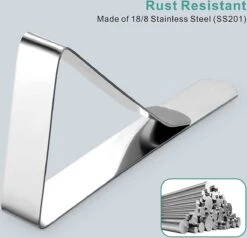 BOTC Tafelkleedklemmen –12 Stuks - Stevige Tafelklemmen Voor Tafellaken - Tafelkleed Gewichtjes –RVS -Skimask 1200x1158 14