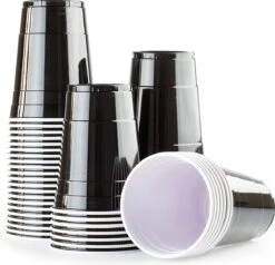Merkloos Black Cups - 50stuk(s) - 475ml - Party Cups - Beerpong - Drankspel - Beerpong Bekers - Plastic Bekers -Skimask 1200x1158 7