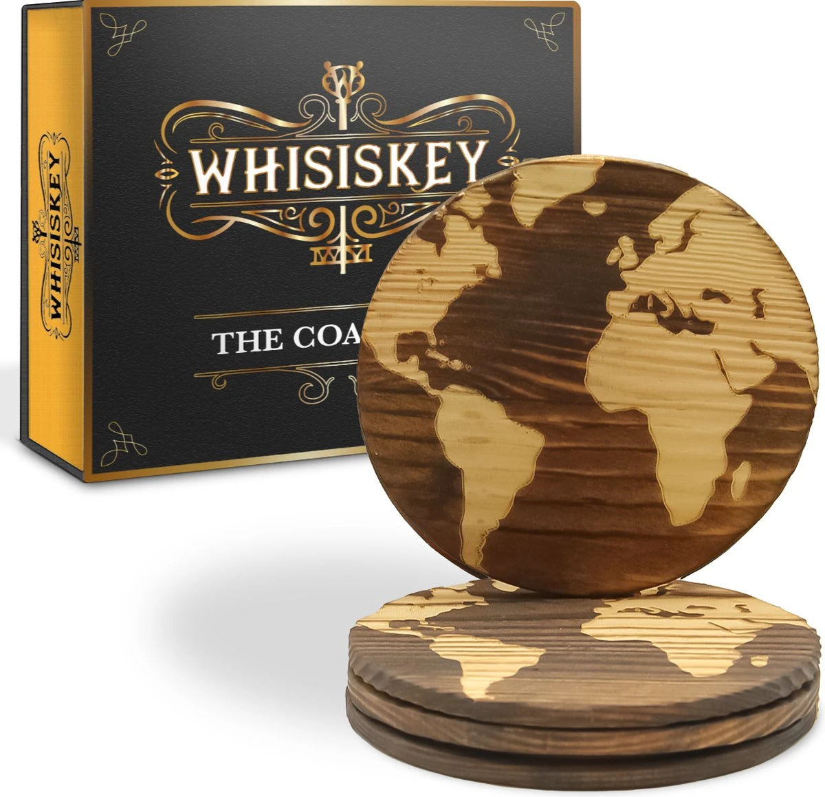 Whisiskey Wereldkaart Onderzetters - Whisky Onderzetter - Onderzetters Voor Glazen - Coasters - Onderzetters Design - Whiskey Glazen - Cadeau Voor Man & Vrouw - Cadeau Voor Mannen En Vrouwen 3 Whisiskey Wereldkaart Onderzetters - Whisky Onderzetter - Onderzetters Voor Glazen - Coasters - Onderzetters Design - Whiskey Glazen - Cadeau Voor Man & Vrouw - Cadeau Voor Mannen En Vrouwen